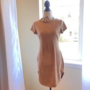 Suede mini dress tunic